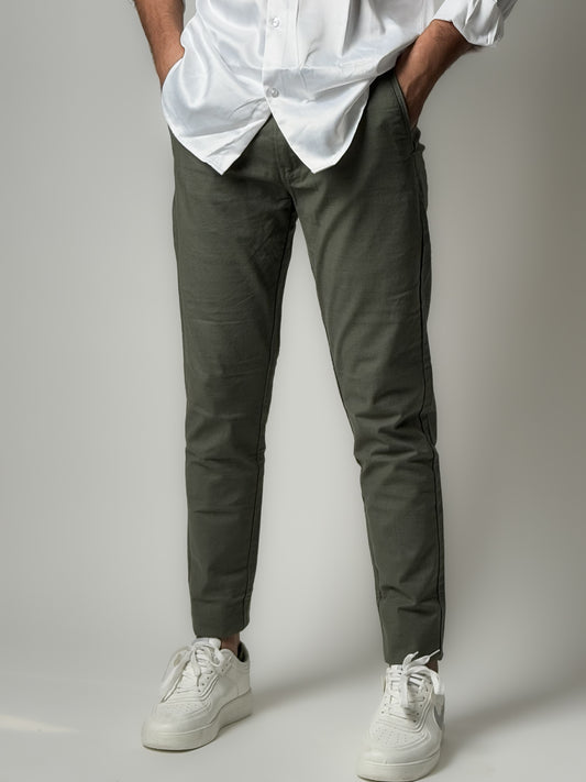 Cotton Pant - Olive Green