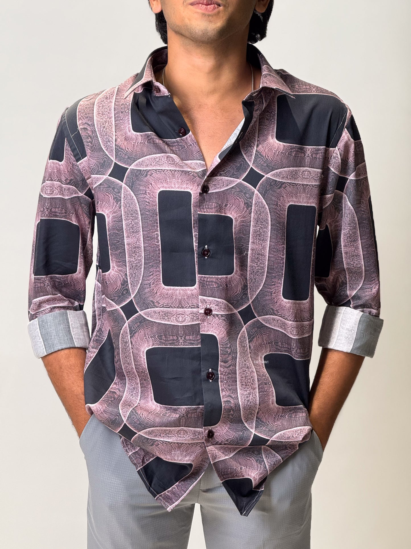 Printed Circled Patterned Shirt - Multicolour
