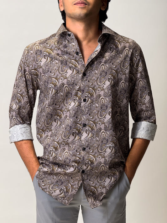 Printed Shirt - Olive Green