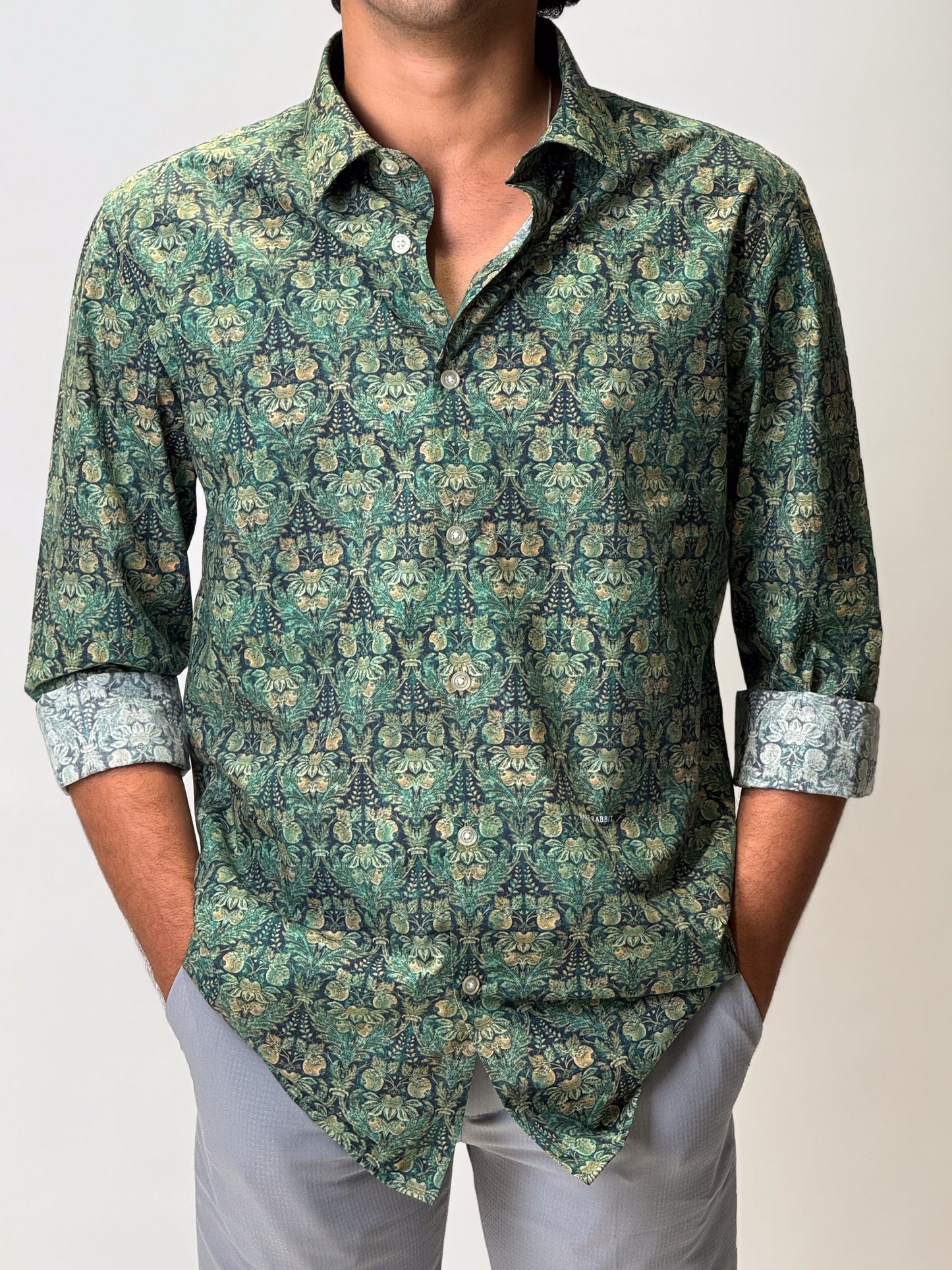 Printed Patterned Shirt - Green