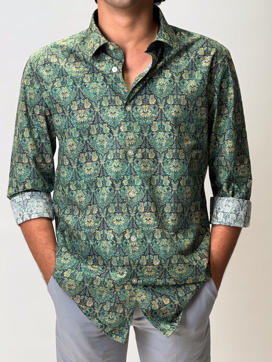 Printed Patterned Shirt - Green